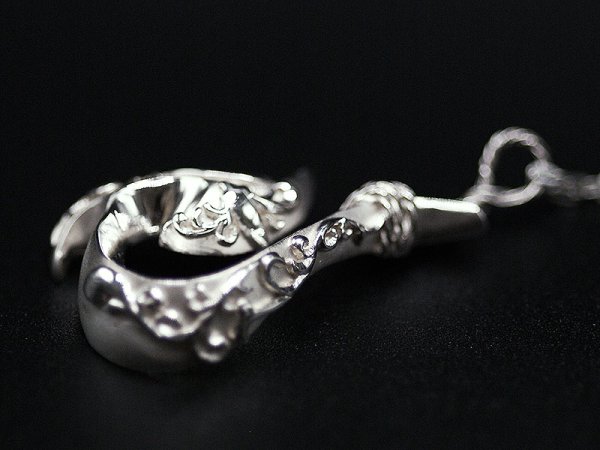 画像4: 力強い釣り針のペンダント【送料無料】富を釣り上げるフックに繁栄を象徴する唐草が絡みついたペンダントです (4)