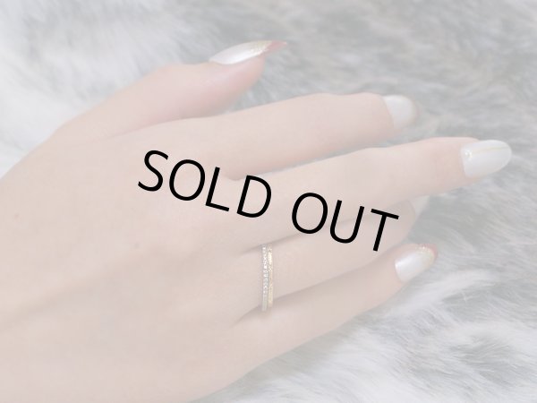 画像3: K10 ピンクゴールドダイアモンドリング12号【送料無料】2本ワンセットで重ね着けできる細身のリング【リユース品】 (3)