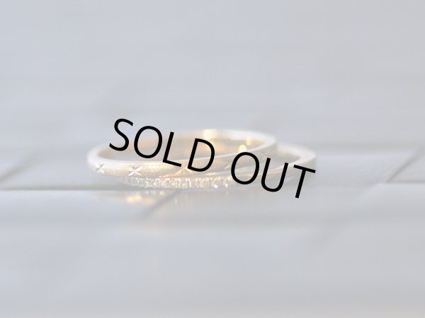 画像4: K10 ピンクゴールドダイアモンドリング12号【送料無料】2本ワンセットで重ね着けできる細身のリング【リユース品】 (4)