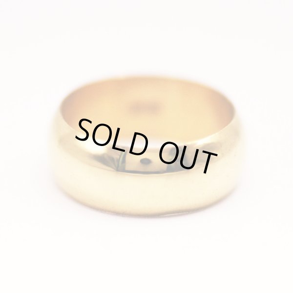 画像4: K24 純金 甲丸 リング 13号 10.28グラム お買い取り品 美しい鏡面の純金リングを再度磨き上げて新品と変わらない状態まで戻しました。 (4)